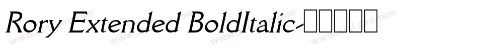 Rory Extended BoldItalic字体转换